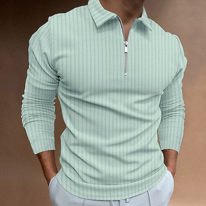 Polo pour homme style moderne avec fermeture éclair