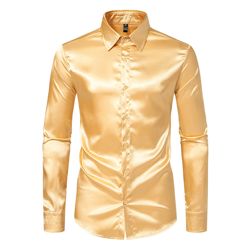 Chemise en soie élégante slim pour homme