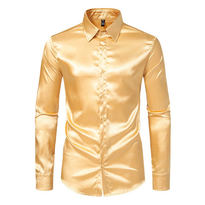 Chemise en soie élégante slim pour homme
