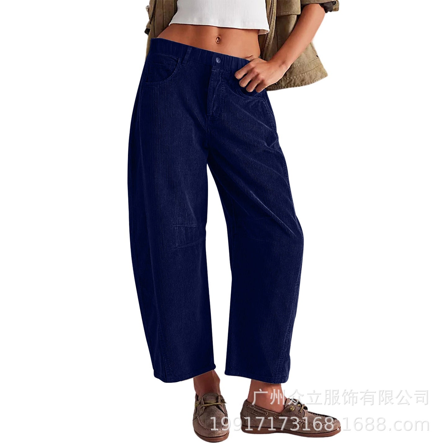Pantalon Palazzo Femme Confortable et Stylé Avec Poches Latérales