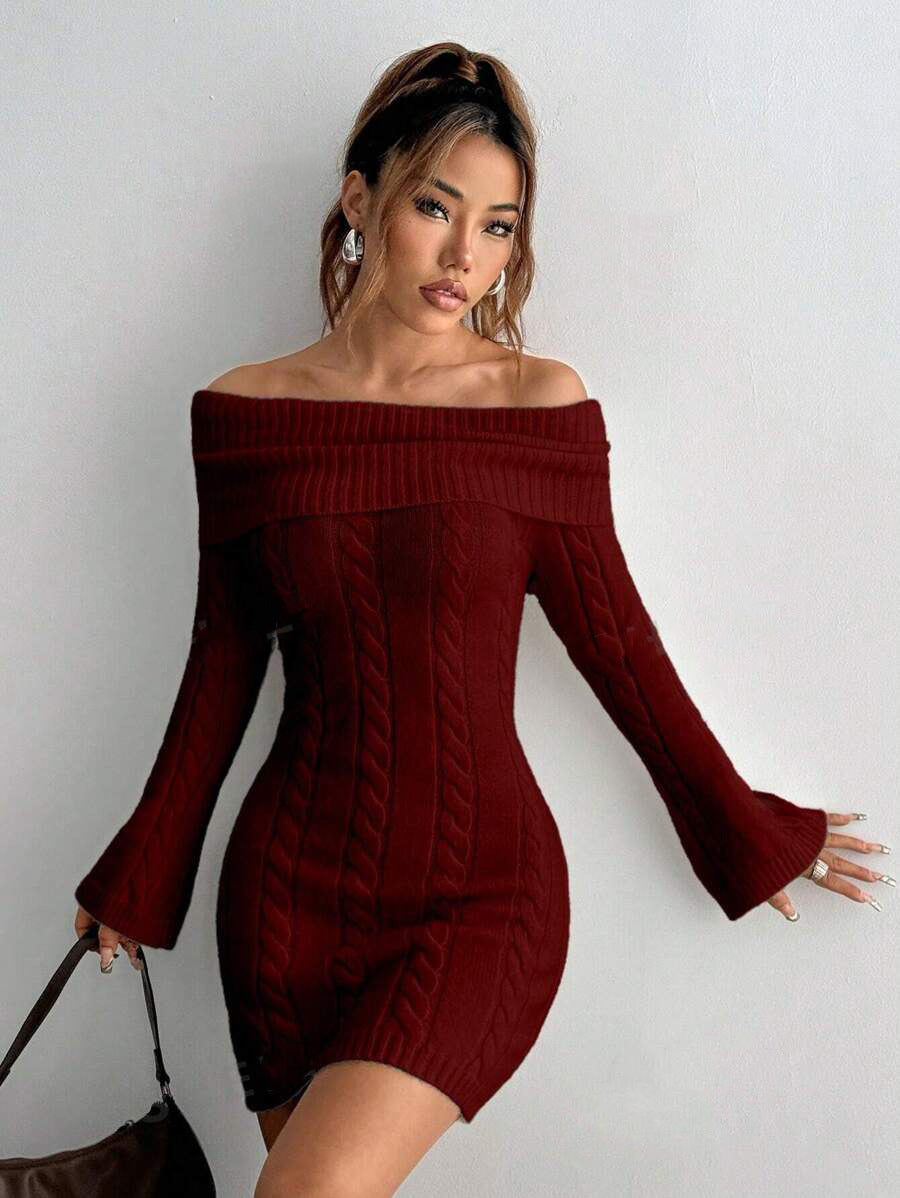 Robe moulante élégante col en V pour femme