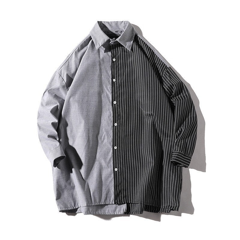 Chemise Homme Moderne Asymétrique Style Urbain