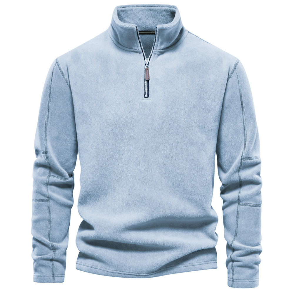 Sweat-shirt classique pour homme avec quart de zip