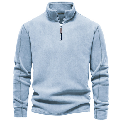 Sweat-shirt classique pour homme avec quart de zip