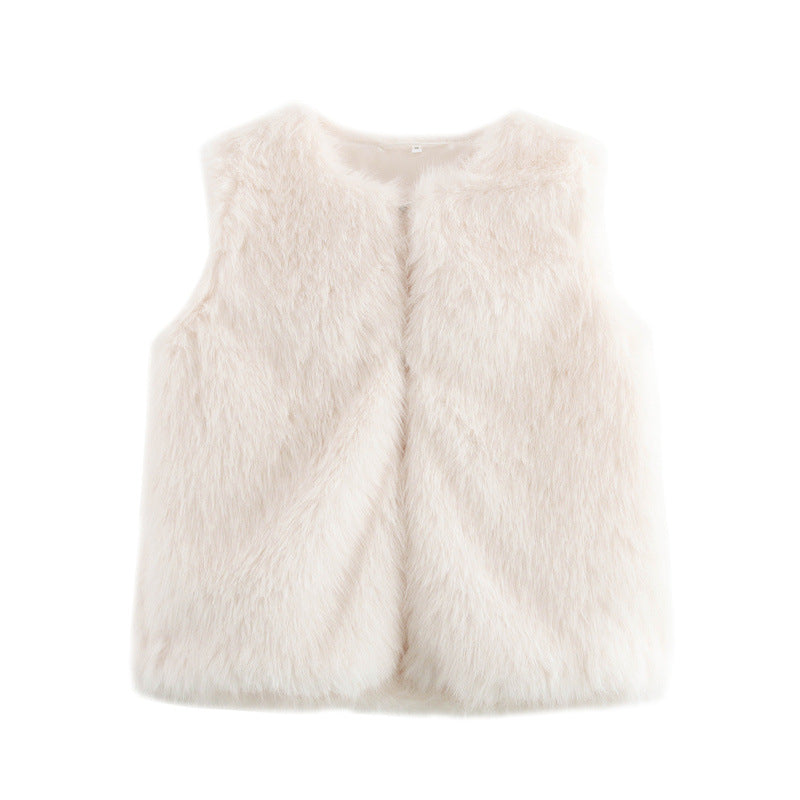 Gilet souple en fausse fourrure élégant pour femme