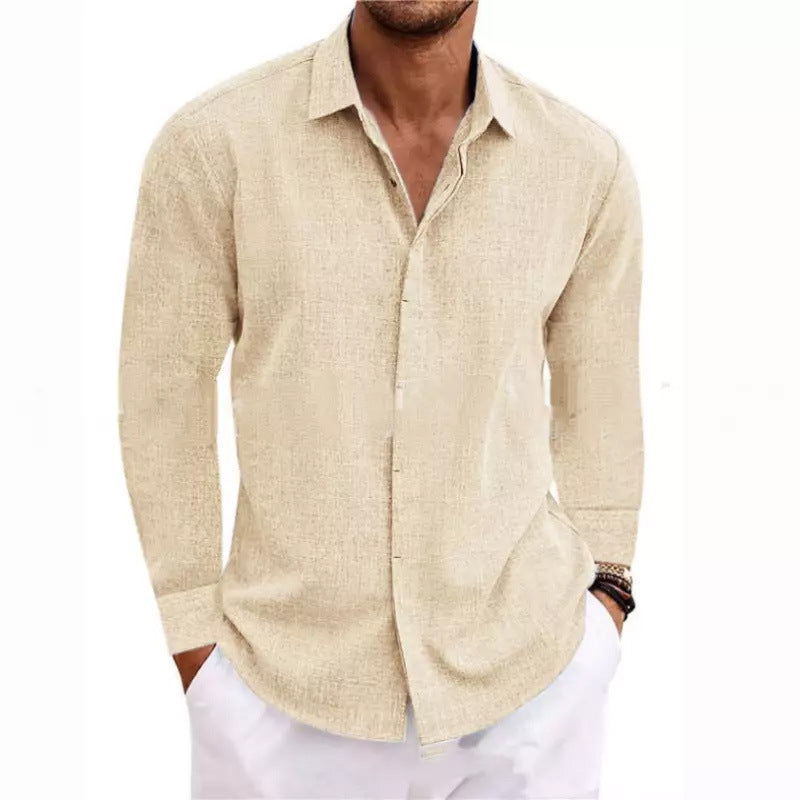 Chemise de loisirs homme respirante manches longues coupe moderne