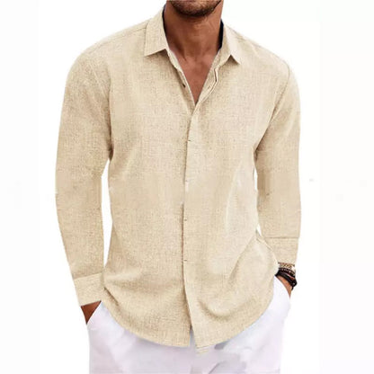 Chemise de loisirs homme respirante manches longues coupe moderne