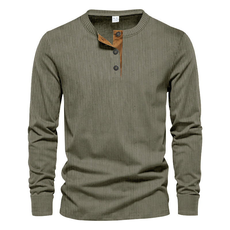 T-shirt à manches longues structuré pour homme au design moderne