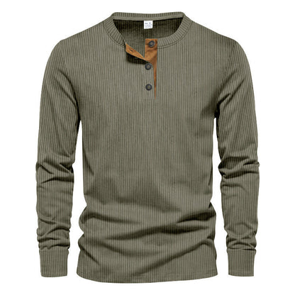 T-shirt à manches longues structuré pour homme au design moderne