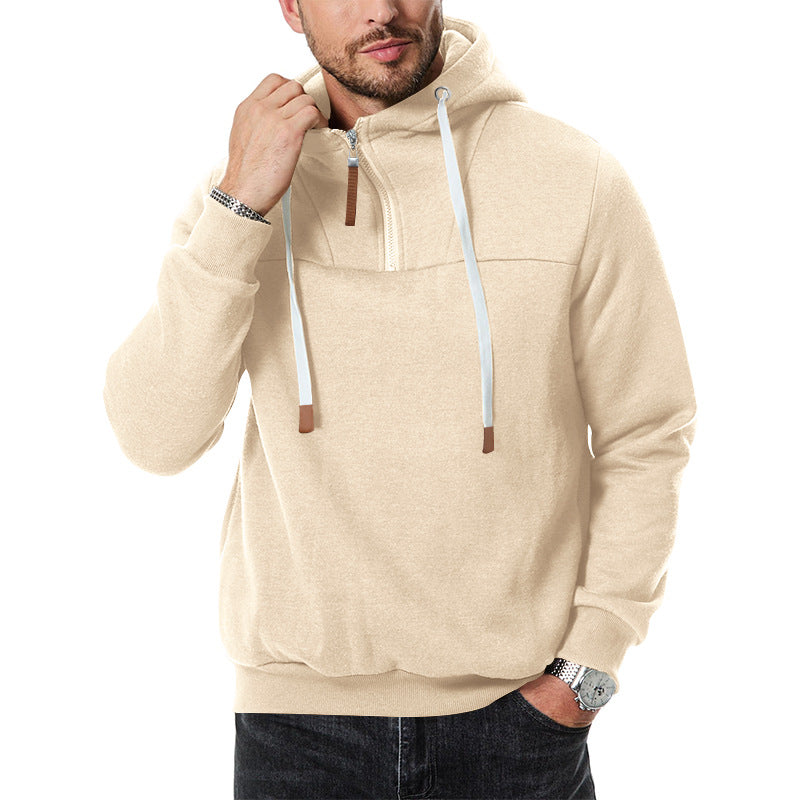 Hoodie de sport pour homme avec fermeture éclair moderne