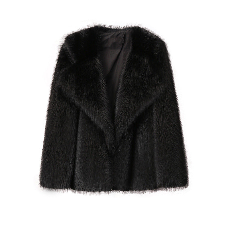 Veste femme en fausse fourrure élégante douce coupe