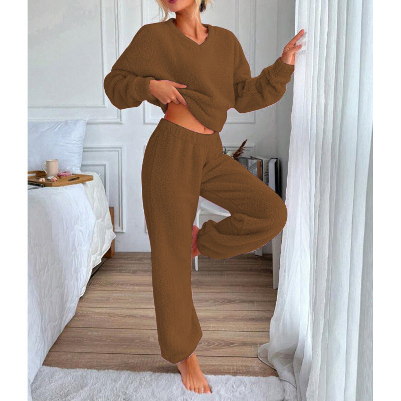 Ensemble de survêtement en polaire pour femme Doux Extensible Confortable