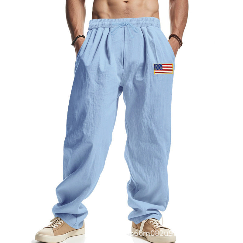 Pantalon de loisirs pour homme, coupe américaine, taille élastique