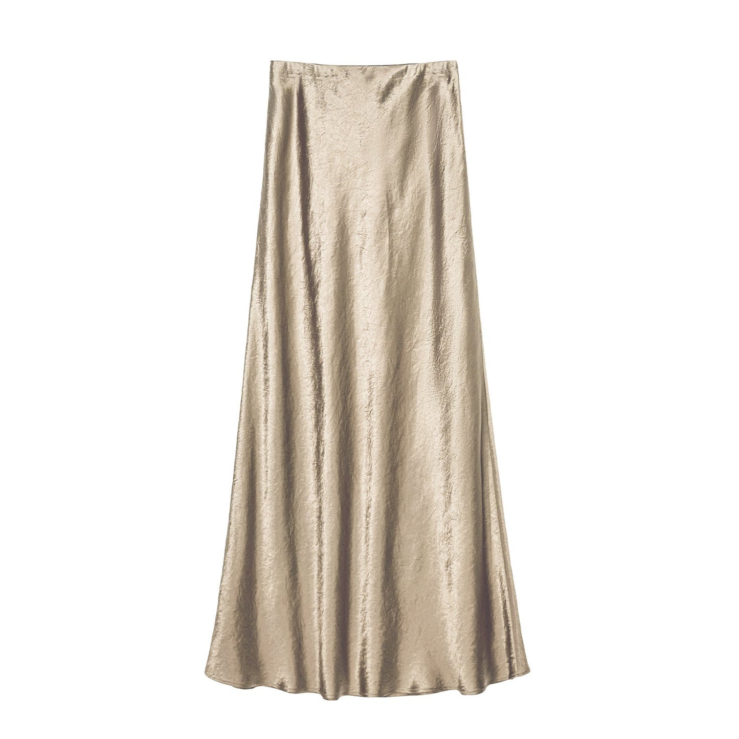 Jupe longue femme élégante en satin de viscose, robe de luxe
