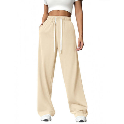 Pantalon décontracté femme Confortable Élastique Coupe large