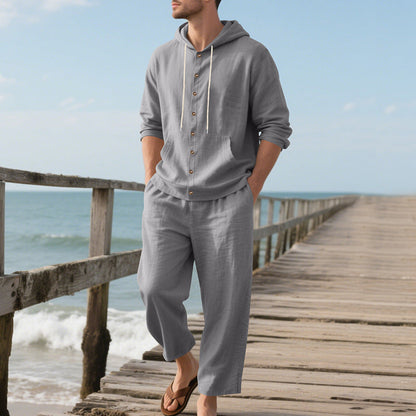 Ensemble de sport pour hommes comprenant un sweat à capuche et un pantalon de jogging