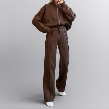 Ensemble Loisirs Femme Confortable Pantalon Zippé