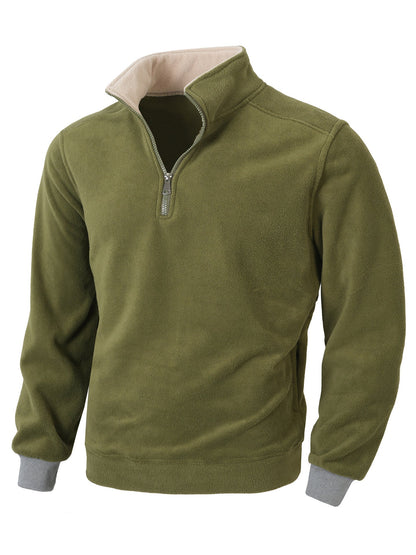 Veste polaire mi-longue chaude pour hommes