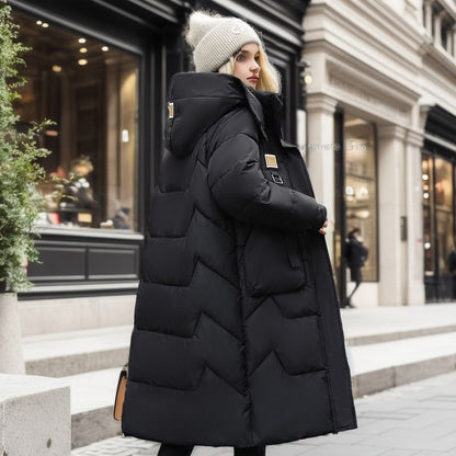 Manteau d'hiver femme moderne capuche amovible