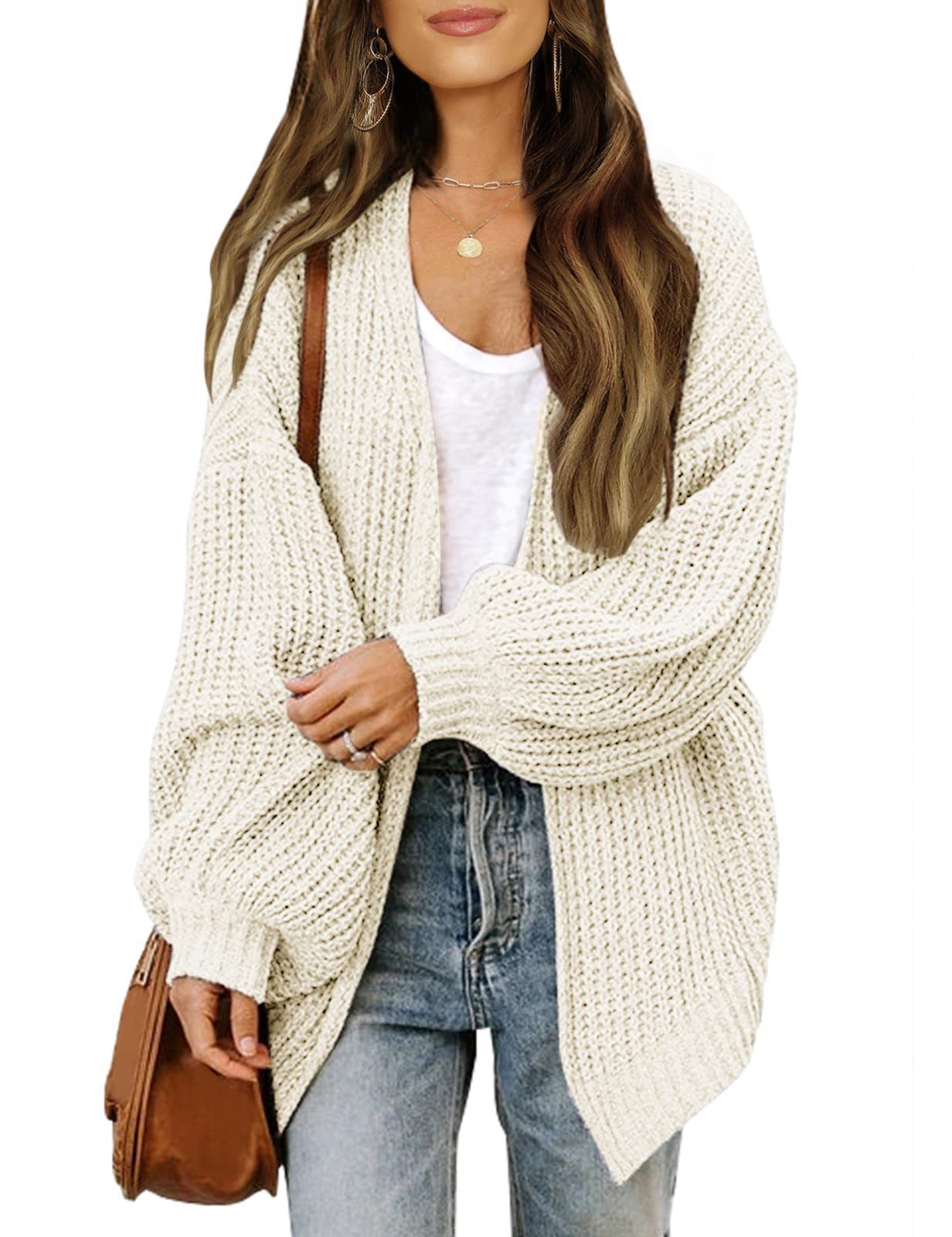 Gilet tricoté pour femme, style ample et confortable