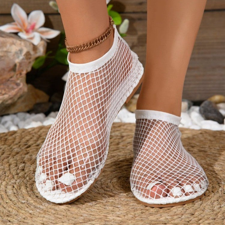 Sandales femme maille aspect été