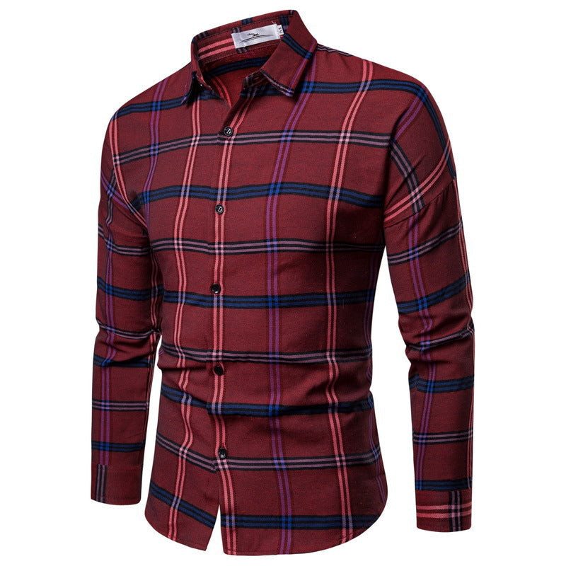Chemise en flanelle à carreaux pour homme, moderne et confortable