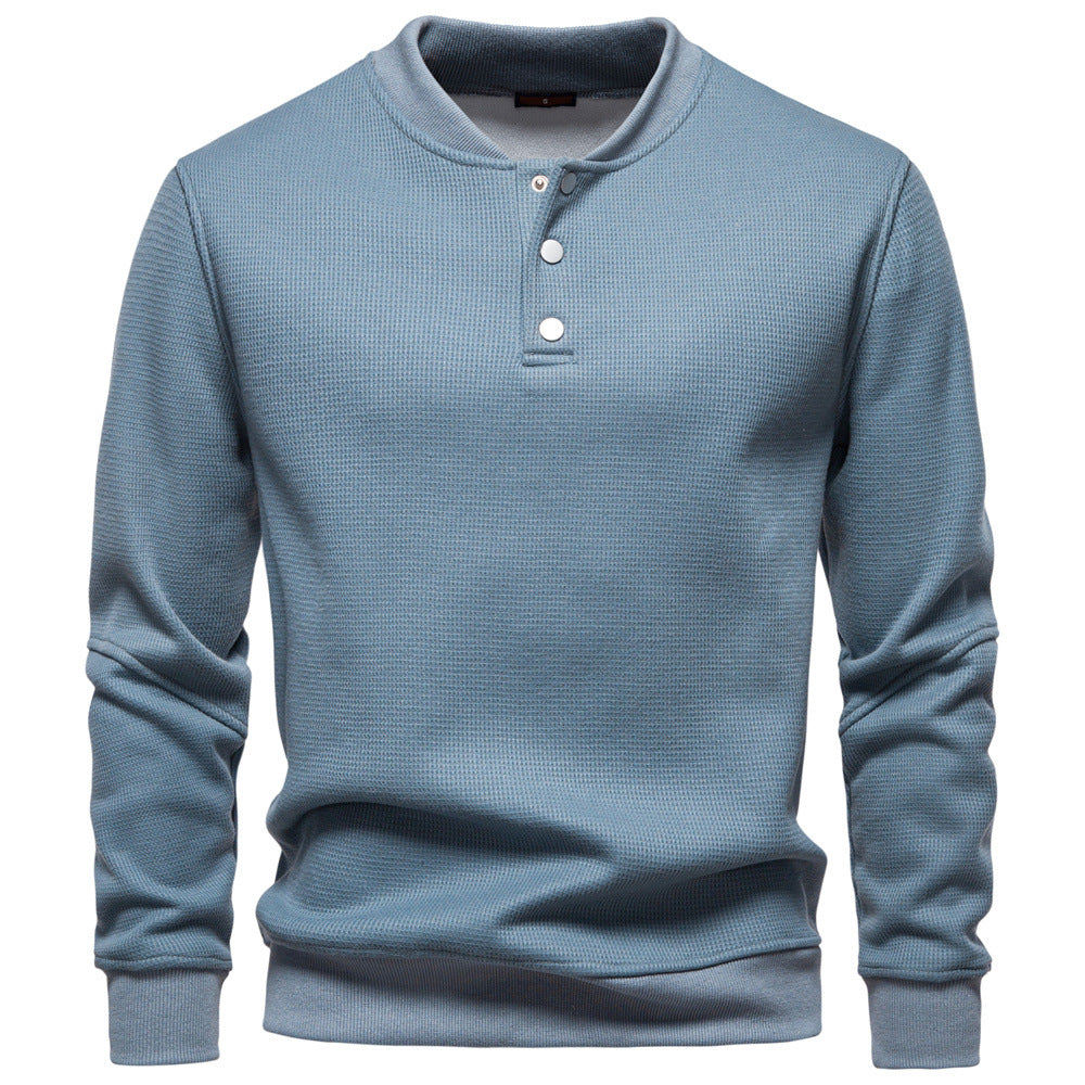 Pull-over homme à manches longues texturé moderne