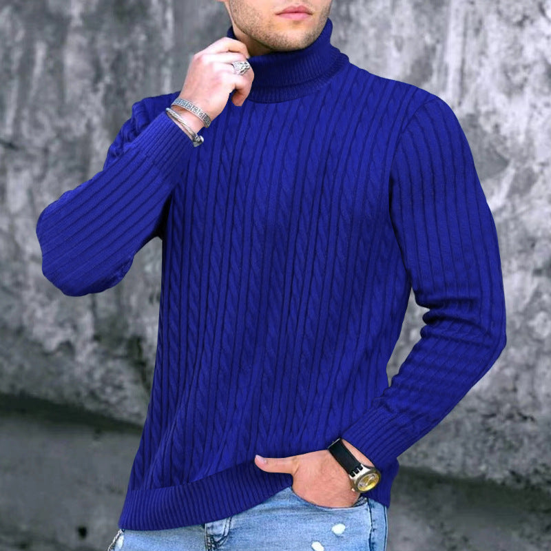 Col roulé homme moderne texturé