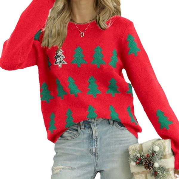 Pull de Noël Femme Festif Idée Cadeau