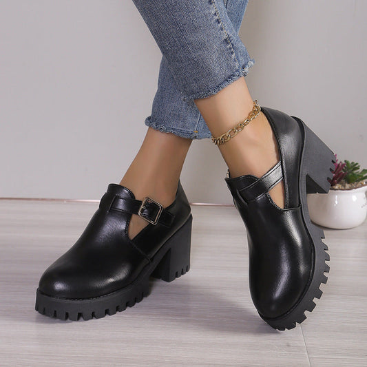 Damen High Heels Stilettos mit Chic Schnalle und rutschfester Sohle - IdealeKleiden