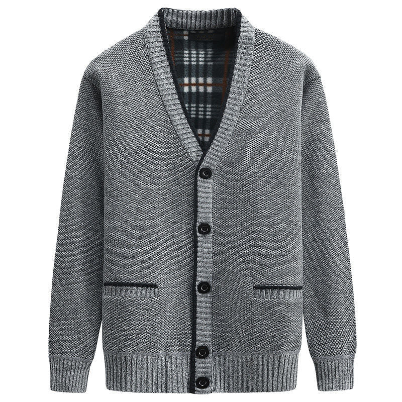 Herren Strickjacke Modern V-Ausschnitt Elegantes Design - IdealeKleiden
