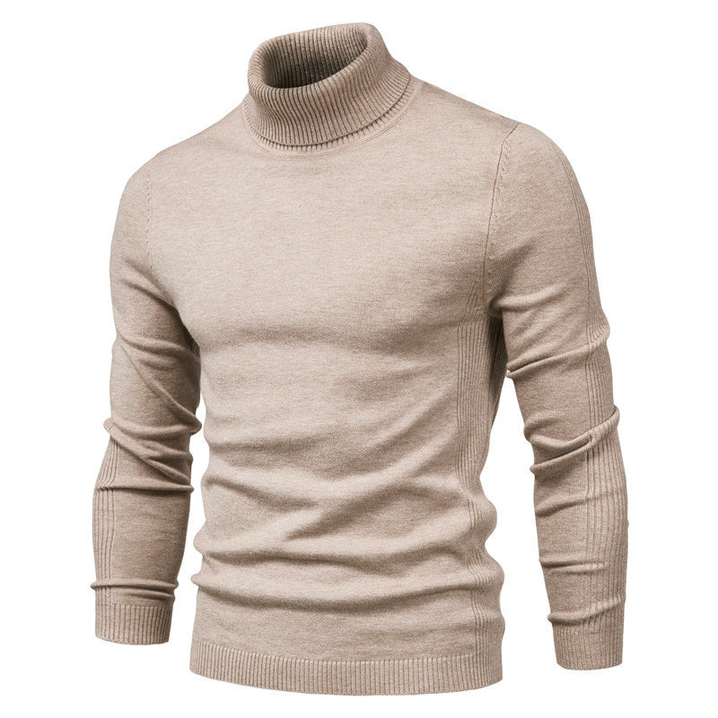 Pull Col Roulé Homme Laine Fine Design Élégant