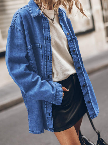 Veste en jean oversize pour femme Vêtement d'été tendance