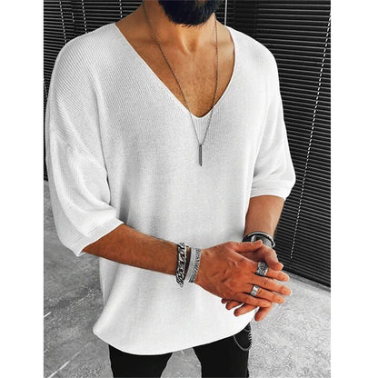 Pull Oversize Col V Homme Style Moderne