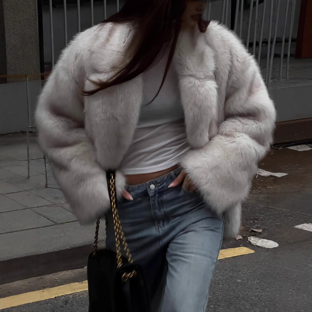 Damen Plüschjacke Weich & Stylisch - IdealeKleiden