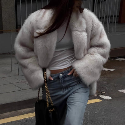 Damen Plüschjacke Weich & Stylisch - IdealeKleiden