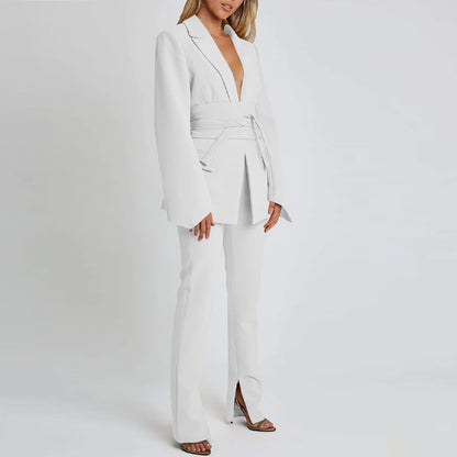 Blazer long élégant pour femme avec poches