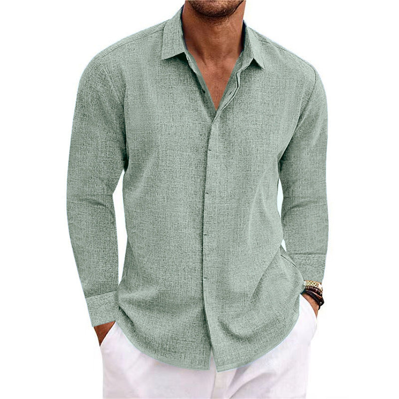 Chemise de loisirs homme respirante manches longues coupe moderne