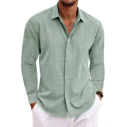 Chemise de loisirs homme respirante manches longues coupe moderne