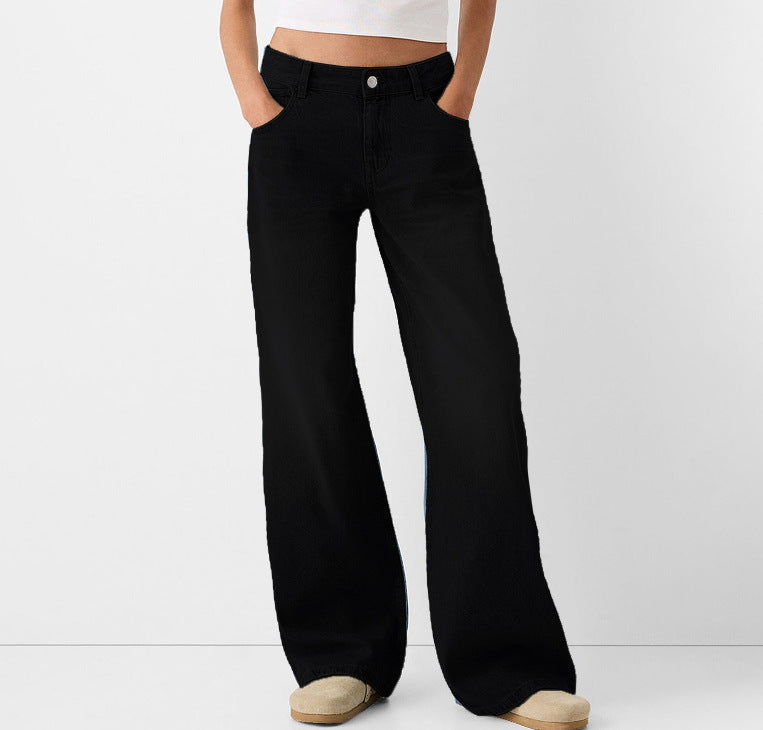 Jeans femme coupe large style rétro