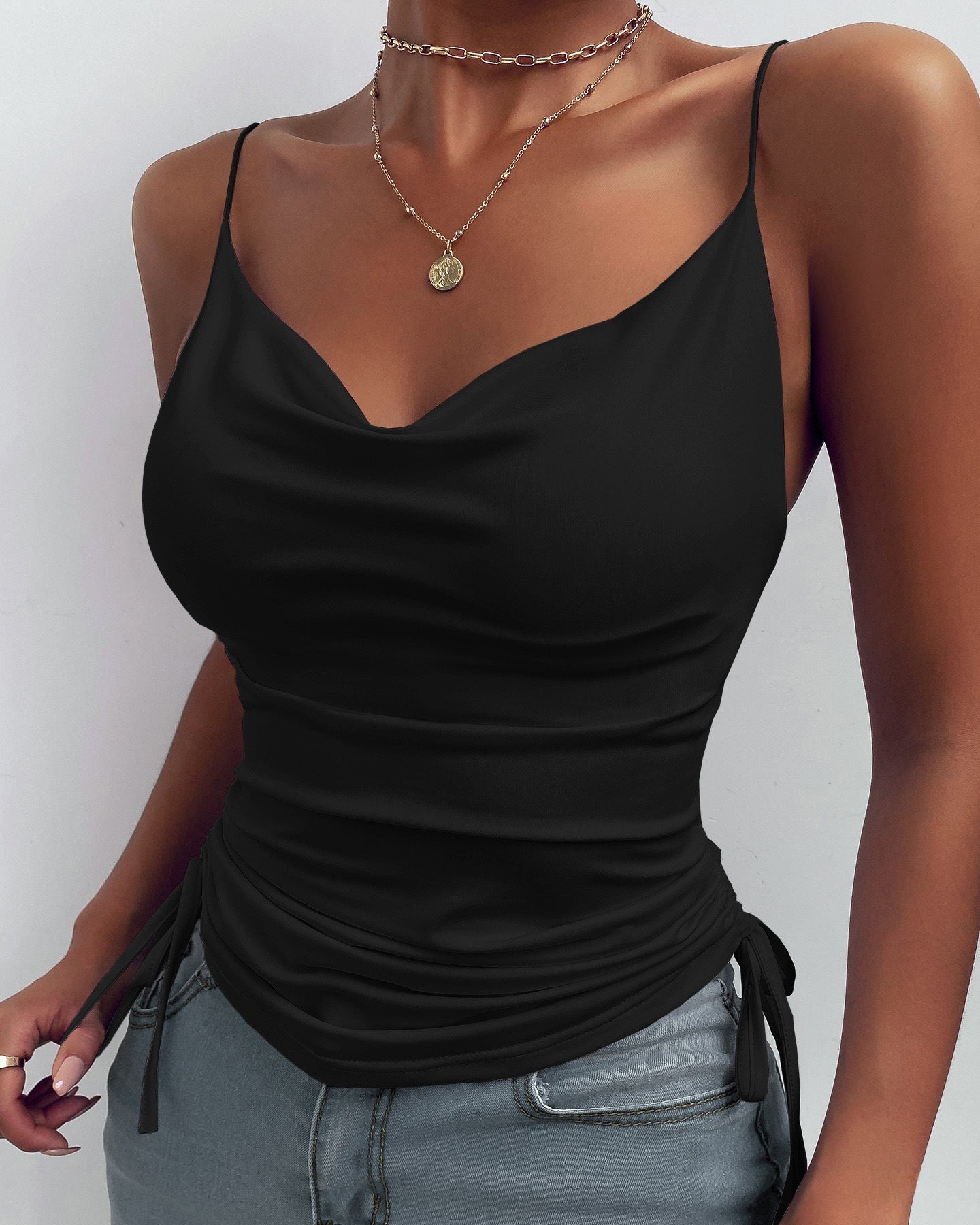 Haut femme imprimé léopard satin dentelle
