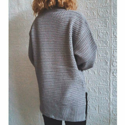 Stylische Damenkleidung | Strickpullover mit Rippenmuster - IdealeKleiden