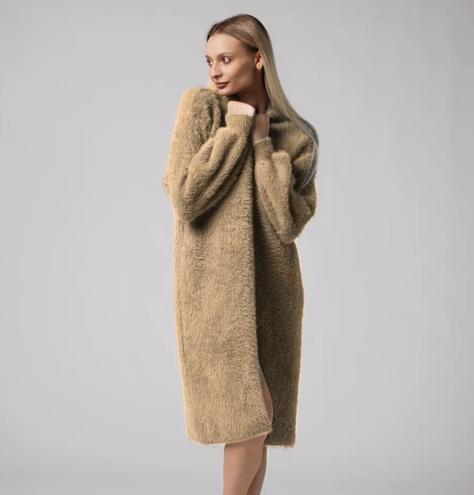 Cardigan en tricot doux et ample pour femme