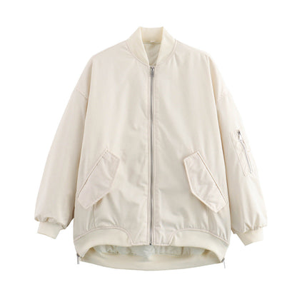 Bomber blouson femme sportif décontracté avec poches