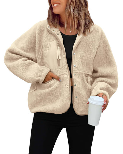 Veste polaire femme douce et chaude avec poches