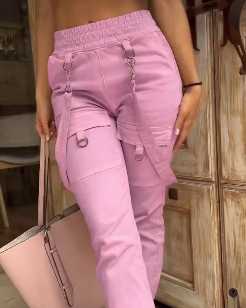 Pantalon Cargo Femme Pratique Stylé Avec Poches