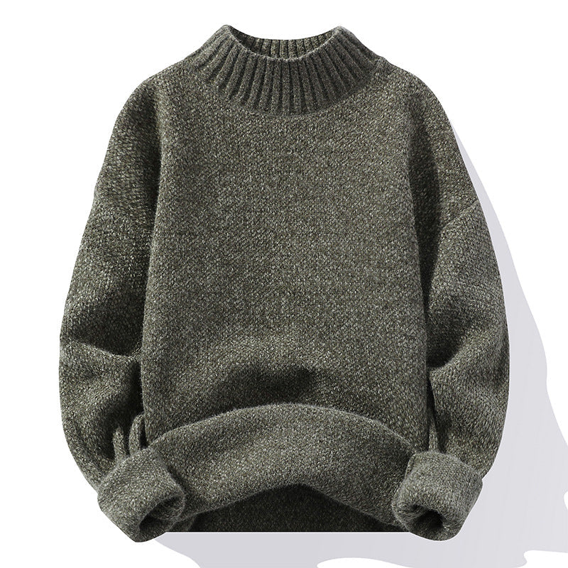 Pull col haut Femme maille côtelée de qualité douce