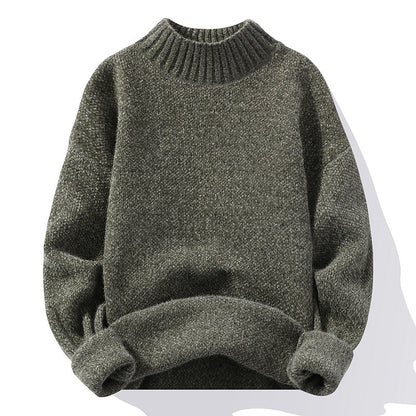 Pull col haut Femme maille côtelée de qualité douce