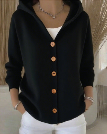 Cardigan Femme Capuche Moderne Décontracté
