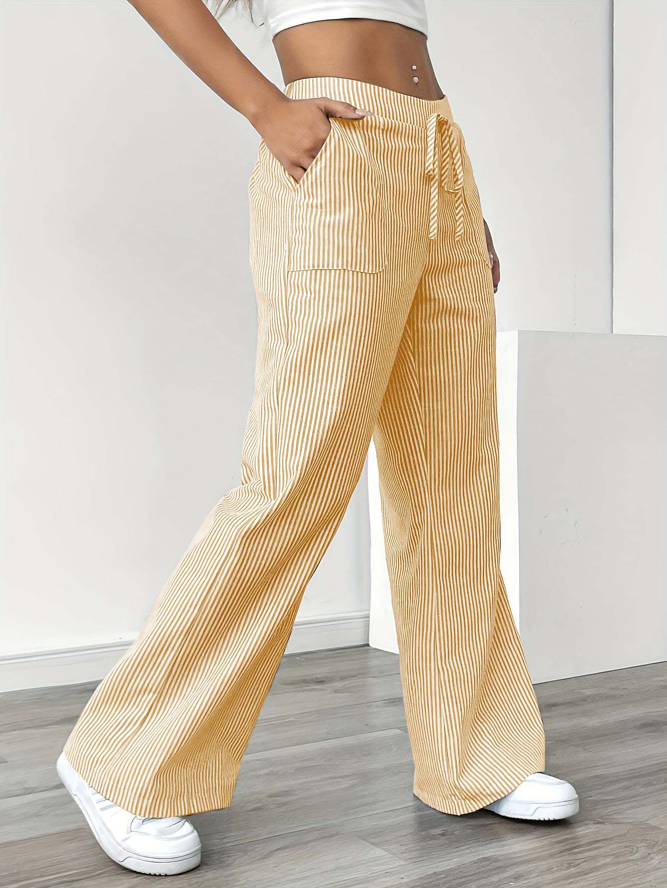 Pantalon de jogging confortable pour femme avec ceinture et poches